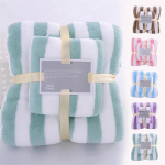 Quick-drying bath towel set, soft and absorbent coral velvet towels for adults.